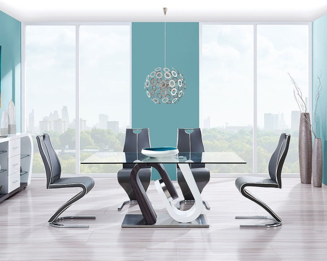Black & White Dining Set - Casa Design Furniture