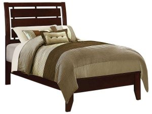 Serenity Wood Twin Panel Bed Rich Merlot