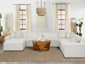 Freddie 7-piece Upholstered Modular Sectional Sofa Pearl