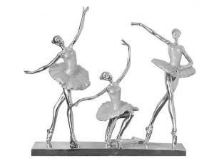 #106 SILVER BALLERINA DANCERS
