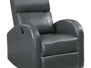 Grant Upholstered Power Recliner Chair Grey