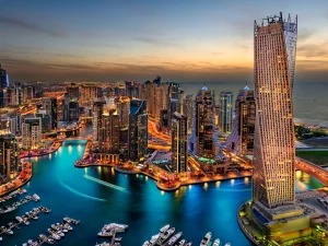 Dubai City Glass Wall Art