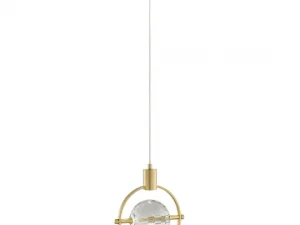 HOLLYWOOD CIRCLE 1 LIGHT PENDANT // GOLD
