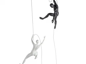 MATTE BLACK & WHITE WALL SCULPTURE COUPLE