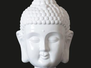Modrest Modern White Buddha Head Sculpture