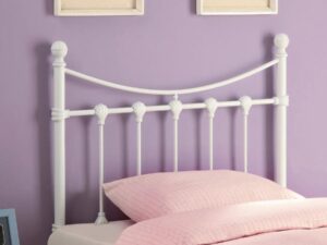 Marie Metal Twin Open Frame Headboard White