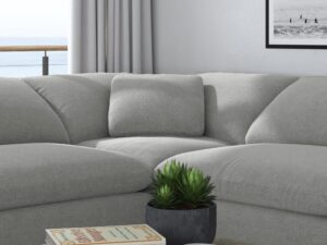 Raleigh Boucle Upholstered Corner Chair Grey