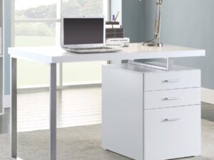 Brennan 47-inch 3-drawer Office Computer Desk White