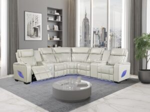 All Star - 3 PC Gray Power Sectional