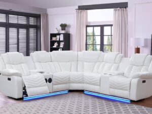 Zenith - 3PC White Power Sectional