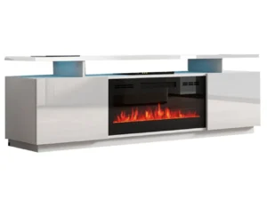 FIREPLACE TV101 TV Stand White