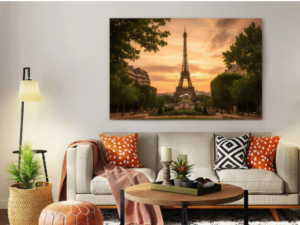 Paris Golden Hour Glass Wall